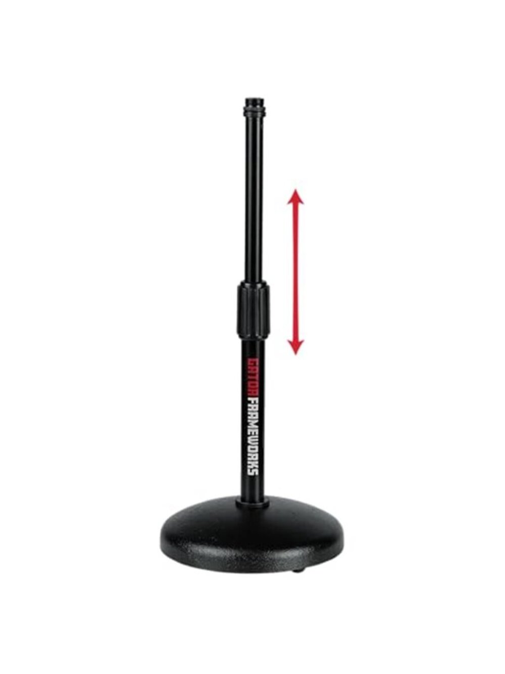 Frameworks Desktop Microphone Stand with Round Weighted Base & Adjustable